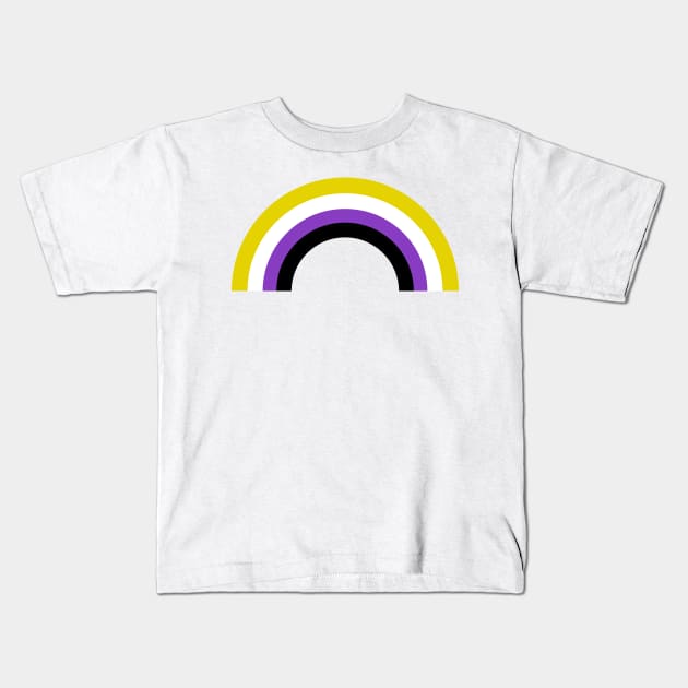 Non-Binary Rainbow Kids T-Shirt by epiclovedesigns